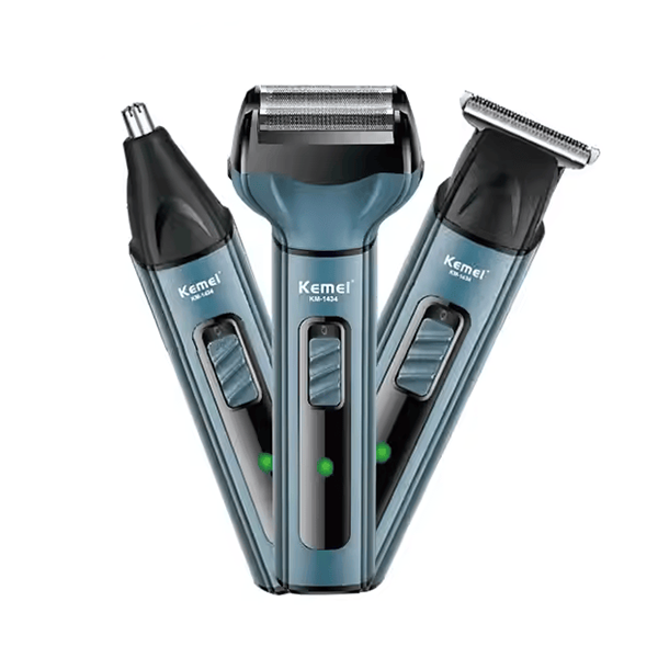 Kemei 3 in 1 Rechargeable Shaver Multi Functional Beard Shaving Machine Multi Purpose Razor