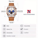 Men's Luxury Classic Quartz Watch with Chronograph, Calendar & Luminous Features
