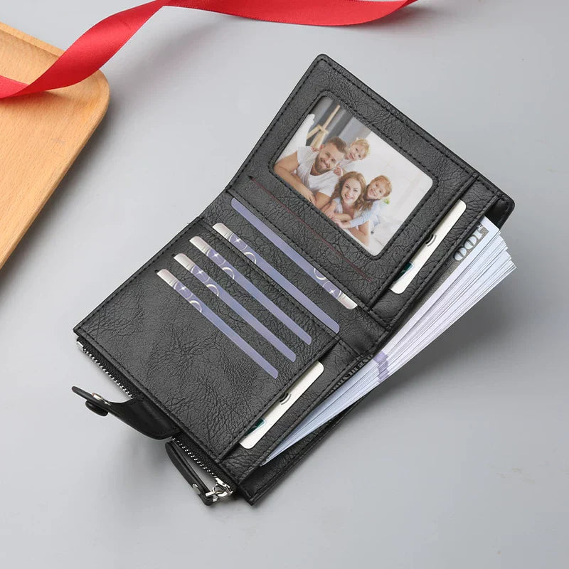 Business Class Short Leather Wallet
