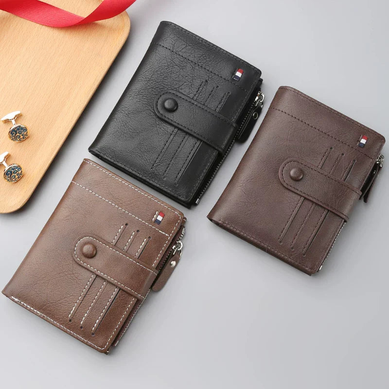 Business Class Short Leather Wallet