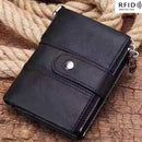 Kingdushi Zipper Imported Leather Wallet