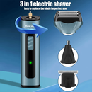 Kemei 3 in 1 Rechargeable Shaver Multi Functional Beard Shaving Machine Multi Purpose Razor